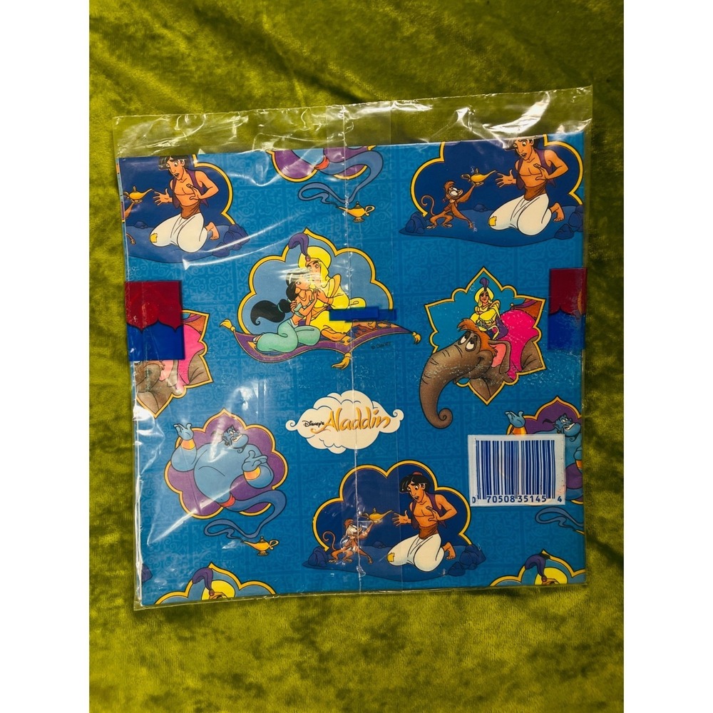 Disney Aladdin Gift Wrap 2 Sheets Coated Heavyweight USA